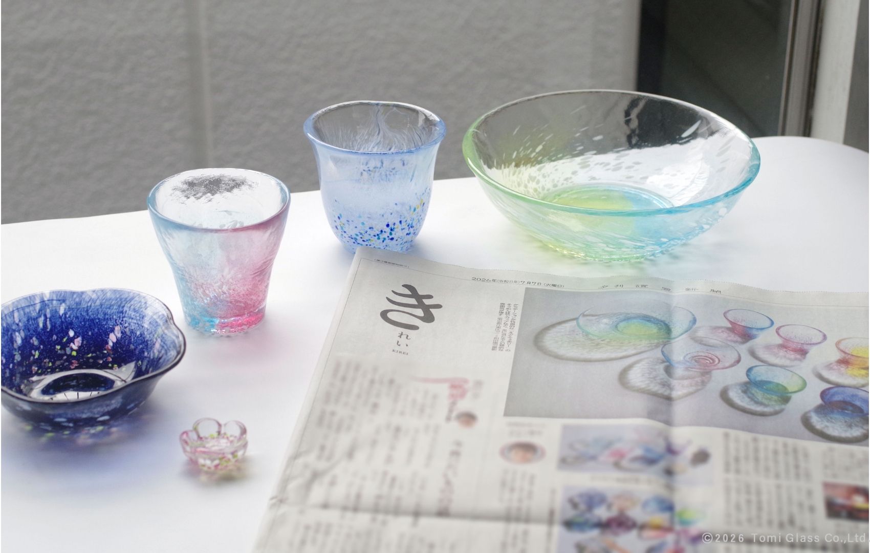 読売新聞でTomi CRAFTの江戸硝子が紹介されました